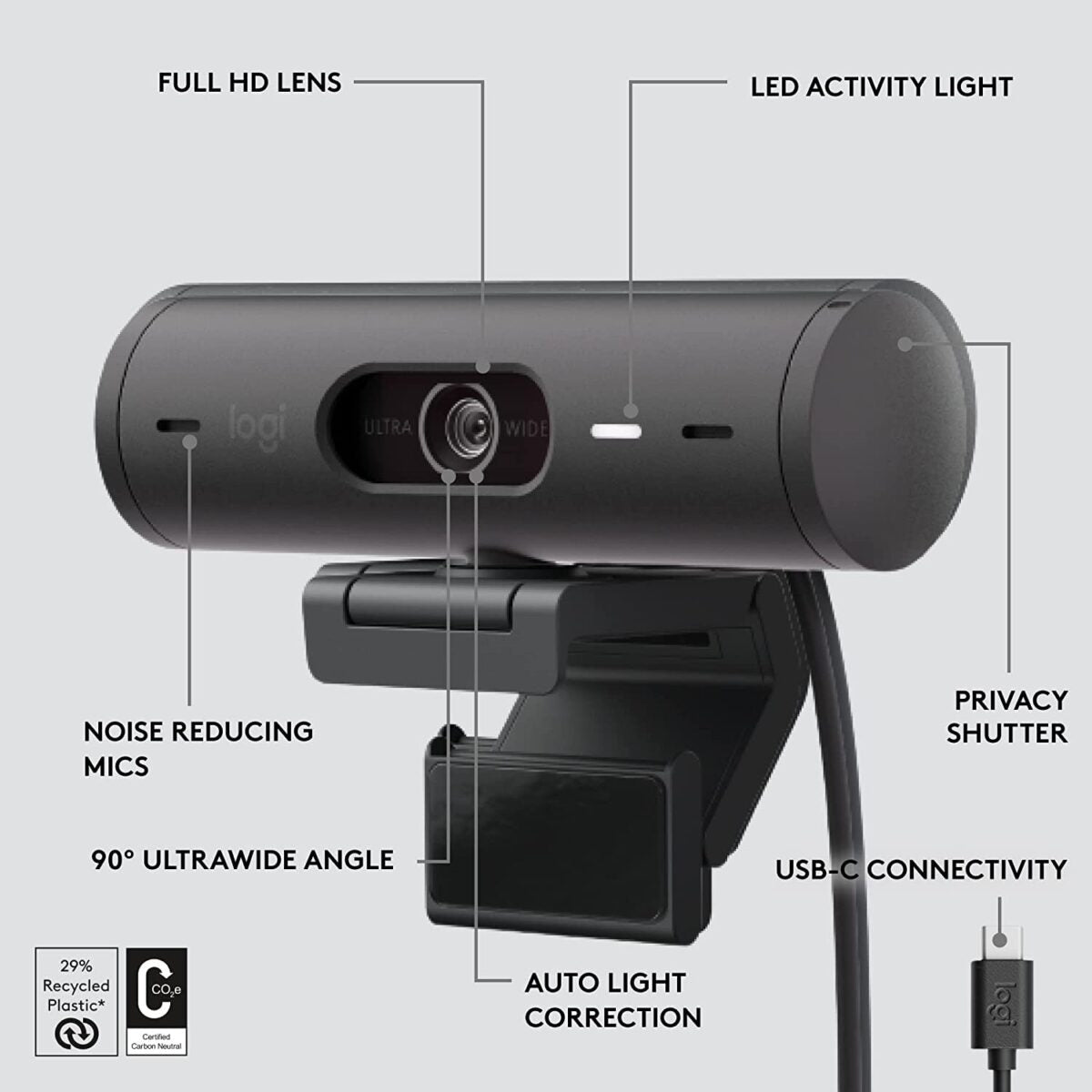 Logitech Brio 500 Full HD Webcam